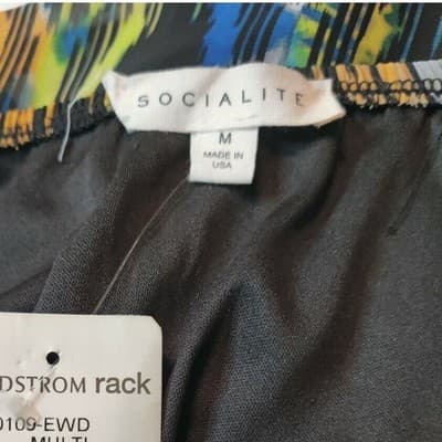 Socialite Womens Multi Color Ikat Halter Maxi Dress Open Back 90109-EWD Mens M - Thumbnail 3