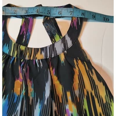 Socialite Womens Multi Color Ikat Halter Maxi Dress Open Back 90109-EWD Mens M - Thumbnail 5