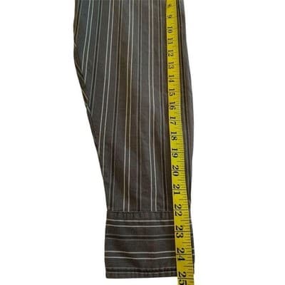 Galaxy by Harvic Men's XL Gray Striped Long Sleeve Button-Up Shirt - Thumbnail 10