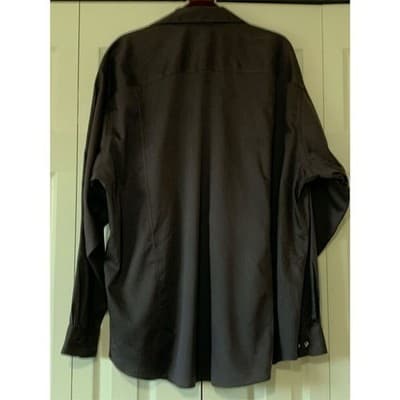 Calvin Klein Men's 2XL Gray Long Sleeve Dress Shirt 18.5" Neck - Thumbnail 11