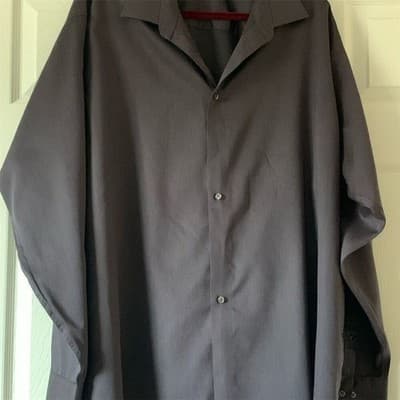Calvin Klein Men's 2XL Gray Long Sleeve Dress Shirt 18.5" Neck - Image 1