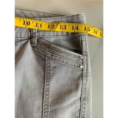 White House Black Market Women's Cargo Jeans Gray Size 10 - Thumbnail 6