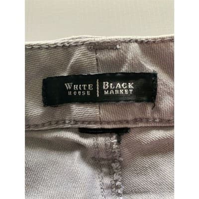 White House Black Market Women's Cargo Jeans Gray Size 10 - Thumbnail 5