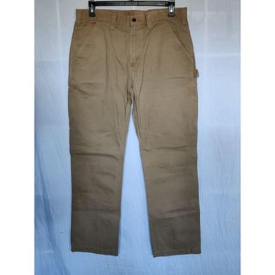 Carhartt Carpenter Work Pants Mens Size 36x32 Beige Tan Khaki Relaxed Fit - Thumbnail 4