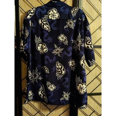 Ocean Current Men's Hawaiian Shirt Button Up Floral Medium Tropical Vintage SzXL - Thumbnail 3