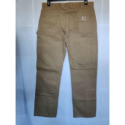 Carhartt Carpenter Work Pants Mens Size 36x32 Beige Tan Khaki Relaxed Fit - Thumbnail 9