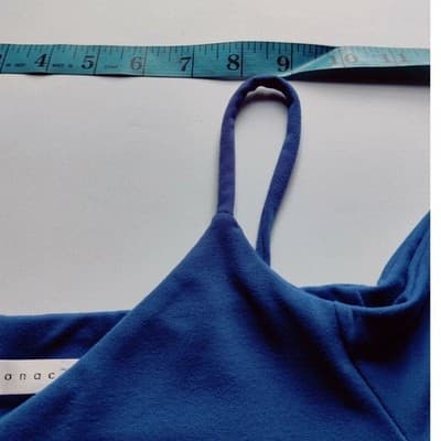 Susana Monaco Blue Cold Shoulder Bell Sleeve V-Neck Mini Dress Medium - Thumbnail 5