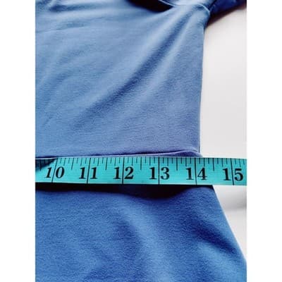 Susana Monaco Blue Cold Shoulder Bell Sleeve V-Neck Mini Dress Medium - Thumbnail 7