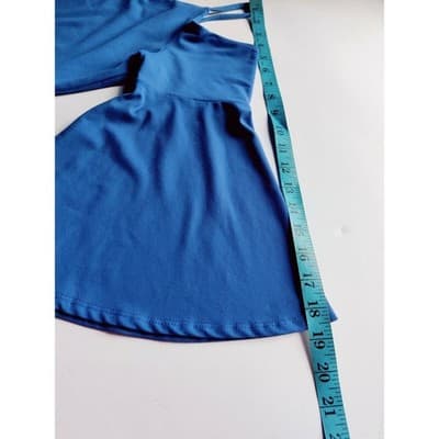 Susana Monaco Blue Cold Shoulder Bell Sleeve V-Neck Mini Dress Medium - Thumbnail 9