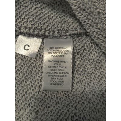 Ann Taylor LOFT Grey Shoulder Zip Tunic Sweatshirt French Terry Small 327754 - Thumbnail 4