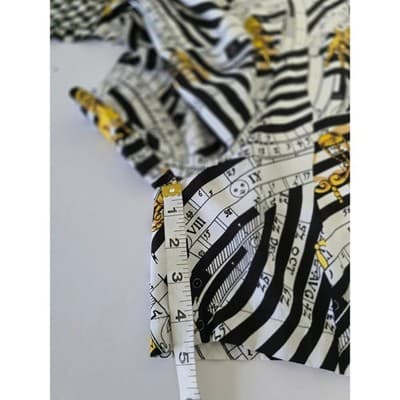 Faith Mixed Print Mini Skirt Skort Black White Checkered Celestial Zodiac L - Thumbnail 7