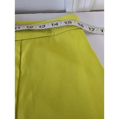 Gibson & Latimer Neon Chartreuse Peplum Pencil Skirt Size 12 LA4026PDS - Thumbnail 6