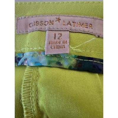 Gibson & Latimer Neon Chartreuse Peplum Pencil Skirt Size 12 LA4026PDS - Thumbnail 3