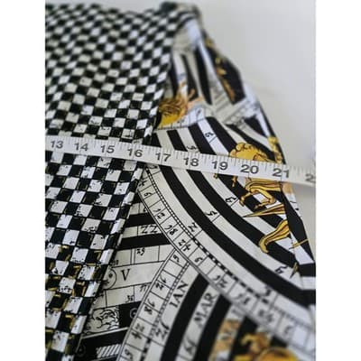 Faith Mixed Print Mini Skirt Skort Black White Checkered Celestial Zodiac L - Thumbnail 5