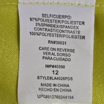 Gibson & Latimer Neon Chartreuse Peplum Pencil Skirt Size 12 LA4026PDS - Thumbnail 4