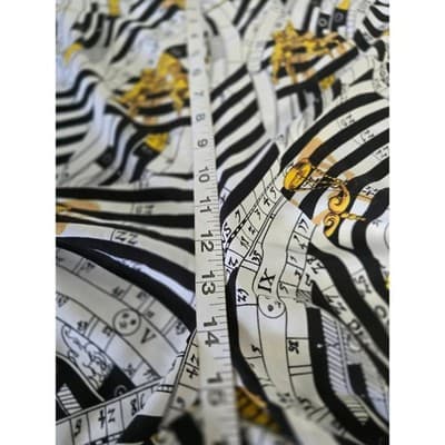 Faith Mixed Print Mini Skirt Skort Black White Checkered Celestial Zodiac L - Thumbnail 8