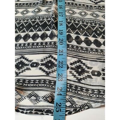 About a Girl Los Angeles Tribal Print Long Sleeve Button Up Blouse Shirt S - Thumbnail 7