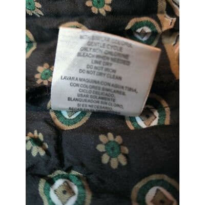 Agora Womens Top Blouse Snap Button Front Long Sleeve Collared Size XL - Thumbnail 6