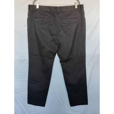 Bar III Men's Slim-Fit Black Gray Striped Pants 38 X 30 Flat Front - Thumbnail 2