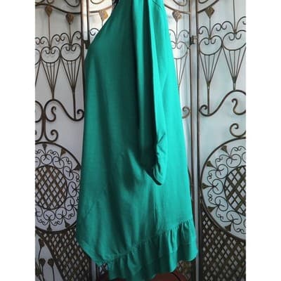 Style Co Jade Green Ruffle Hem Tunic Top XL Long Sleeve Scoop Neck - Thumbnail 9