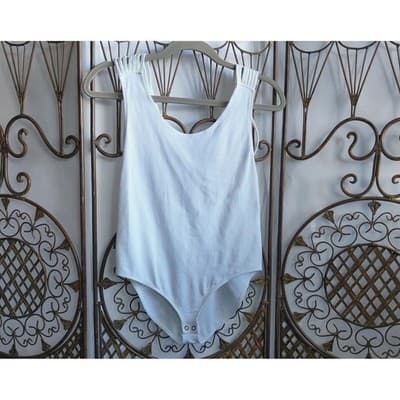 Express One Eleven Womens Cross Back Strappy Bodysuit White Size XS - Thumbnail 2