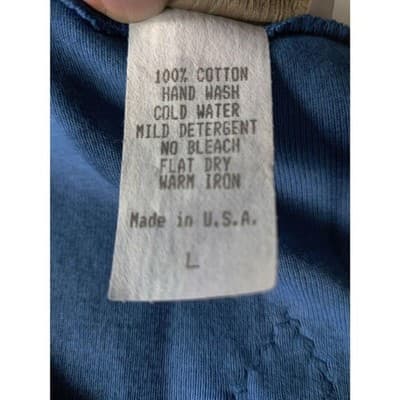 Nature Art Lynn Yang Embroidered 3/4 Sleeve Top Blue Womens Size Large - Thumbnail 7