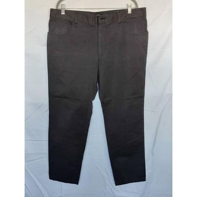 Bar III Men's Slim-Fit Black Gray Striped Pants 38 X 30 Flat Front - Image 1