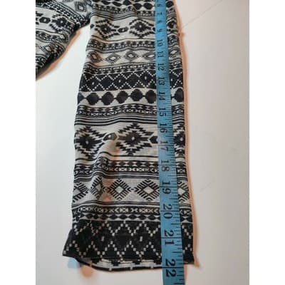 About a Girl Los Angeles Tribal Print Long Sleeve Button Up Blouse Shirt S - Thumbnail 8