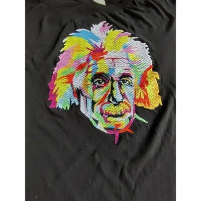 Albert Einstein Bioworld T-Shirt Black Colorpop Graphic Short Sleeve Mens SZ 2XL - Thumbnail 2