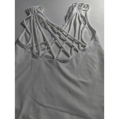Express One Eleven Womens Cross Back Strappy Bodysuit White Size XS - Thumbnail 7