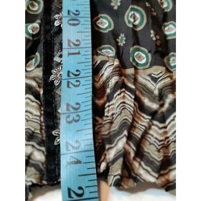 Agora Womens Top Blouse Snap Button Front Long Sleeve Collared Size XL - Thumbnail 10