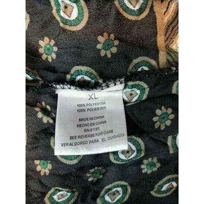 Agora Womens Top Blouse Snap Button Front Long Sleeve Collared Size XL - Thumbnail 5