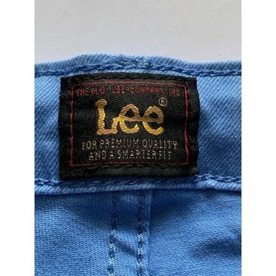 Lee Men's Blue Chino Shorts Size 20 Casual Flat Front - Thumbnail 3