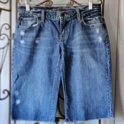 VTG. Abercrombie & Fitch Jean Shorts Womens Size 2 Distressed Shorts - Thumbnail 4