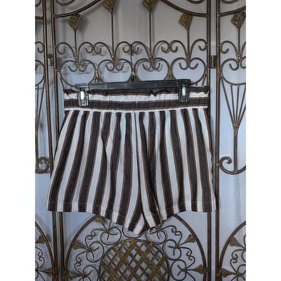 HOT KISS Striped Paperbag Waist Shorts Size 9 - Thumbnail 2