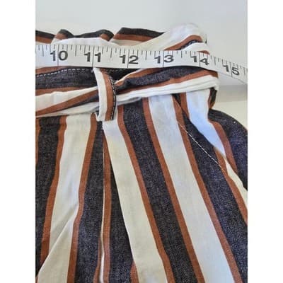 HOT KISS Striped Paperbag Waist Shorts Size 9 - Thumbnail 7