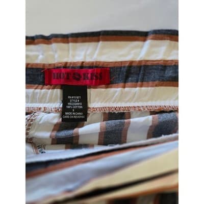 HOT KISS Striped Paperbag Waist Shorts Size 9 - Thumbnail 4