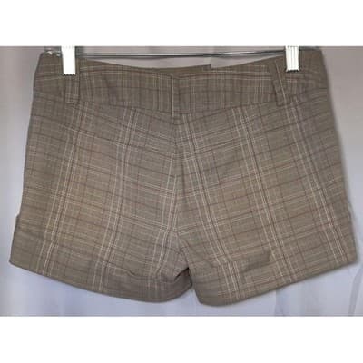 Tracy Evans Womens Light Brown Red - Plaid Short-shorts Size 3 - Thumbnail 5