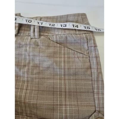 Tracy Evans Womens Light Brown Red - Plaid Short-shorts Size 3 - Thumbnail 7