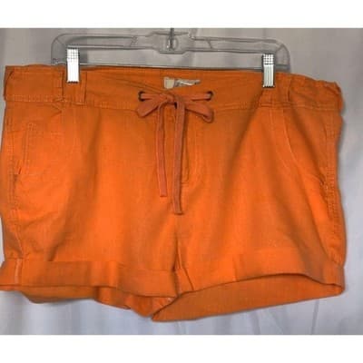 Route 66 Size 16 Women Short Linen Drawstring Lightweight Pockets - Thumbnail 3