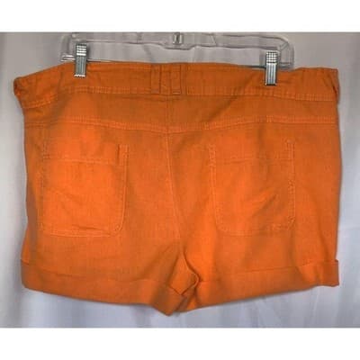 Route 66 Size 16 Women Short Linen Drawstring Lightweight Pockets - Thumbnail 4