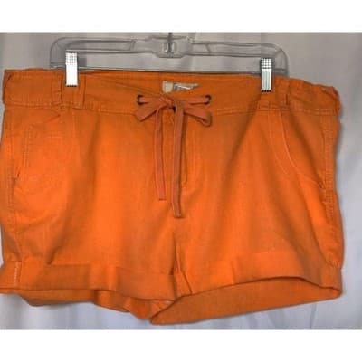 Route 66 Size 16 Women Short Linen Drawstring Lightweight Pockets - Thumbnail 5