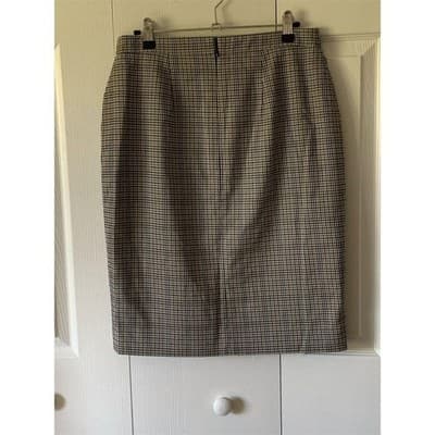 Ann Taylor Women's Plaid Pencil Skirt Size 4 Knee Length Multicolor - Thumbnail 2