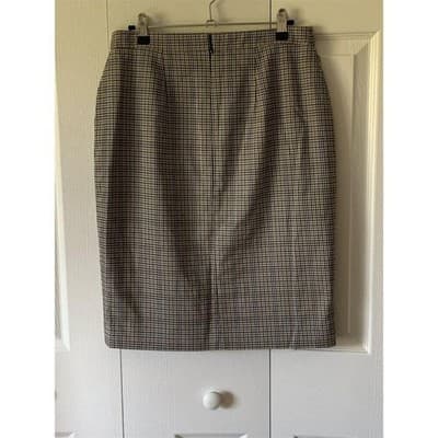 Ann Taylor Women's Plaid Pencil Skirt Size 4 Knee Length Multicolor - Thumbnail 9