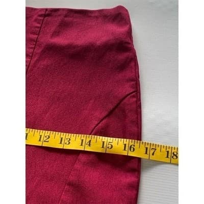 Papaya Women's Red Pencil Skirt Size L Knee Length Casual Stretchy - Thumbnail 9