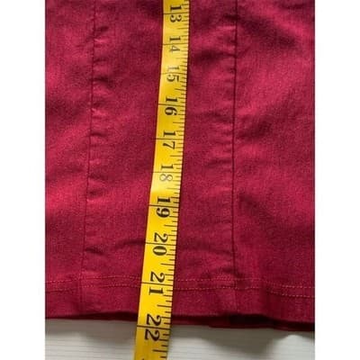 Papaya Women's Red Pencil Skirt Size L Knee Length Casual Stretchy - Thumbnail 10
