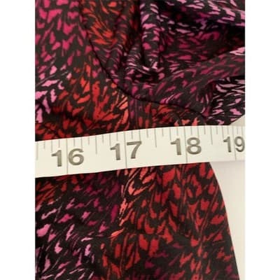 Susan Graver Women's XS Red Floral V-Neck Layered Blouse Casual Spring - Thumbnail 7