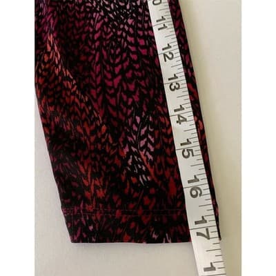 Susan Graver Women's XS Red Floral V-Neck Layered Blouse Casual Spring - Thumbnail 9