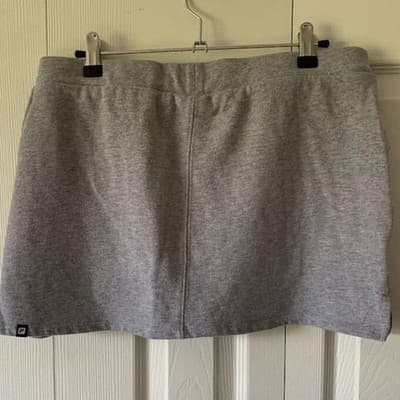 Fabletics Women's Gray Skirt M Leather Detail Zipper Pockets Casual - Thumbnail 2
