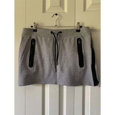 Fabletics Women's Gray Skirt M Leather Detail Zipper Pockets Casual - Thumbnail 9
